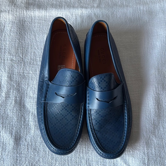 Gucci Other - Gucci Men's Blue Loafers